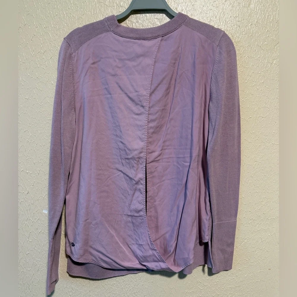 Lululemon Still‎ At Ease Open Back Sweater Size 6 Cashmere Blend